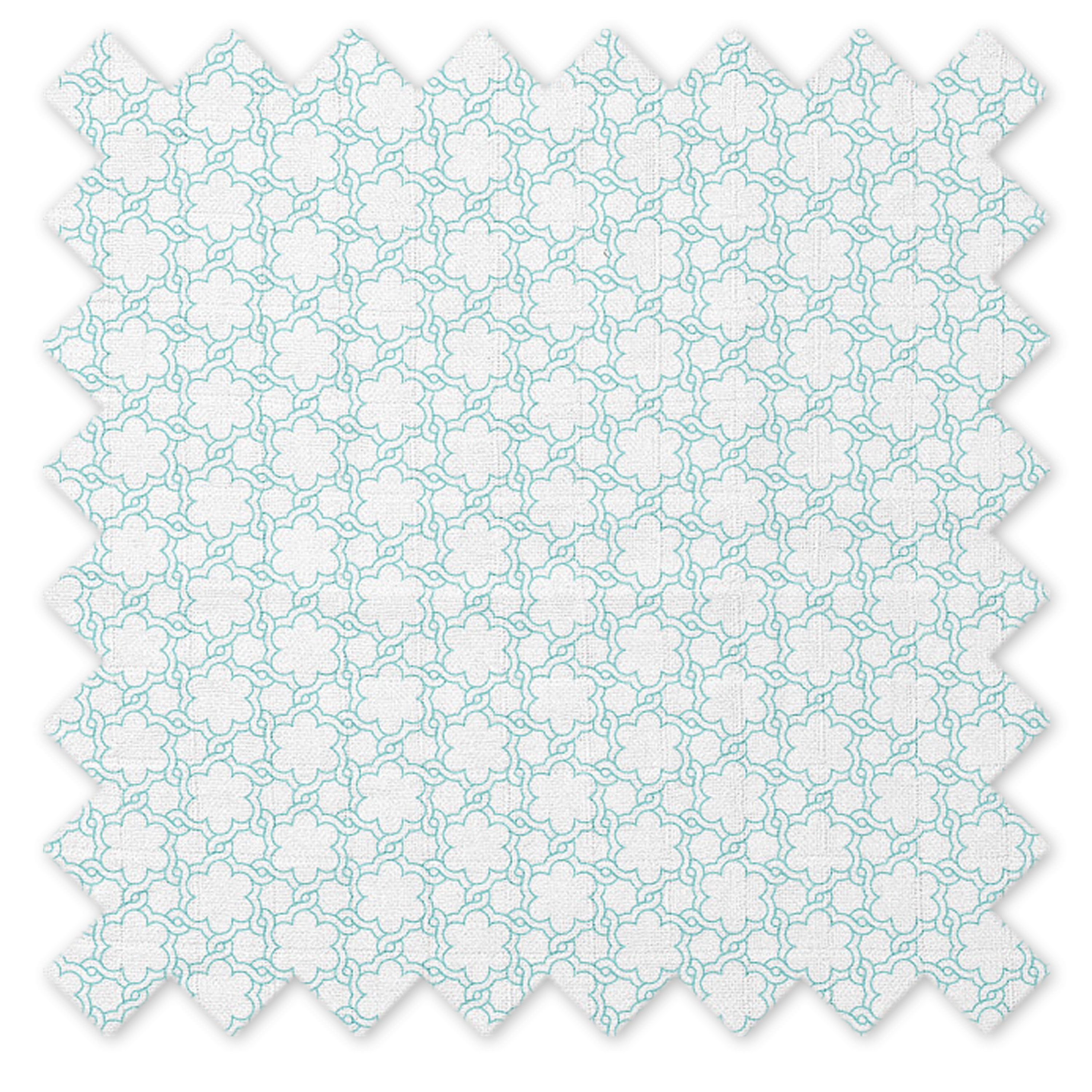 Bacati - Petal Floral Aqua Muslin Crib or Toddler Bed Fitted Sheet 100% Cotton Muslin