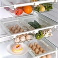 thumbnail image 4 of Kitchen Storage Box Fruit Vegetable Preservation Organizer Transparent Egg Container Under-shelf Refrigerator Drawer, 4 of 9