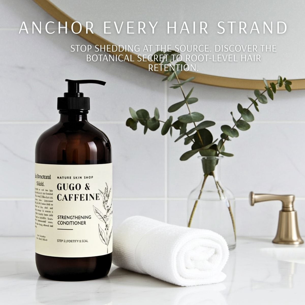 Nature Skin Shop Gugo Conditioner, Strengthening for Fuller Looking Hair, 16.5 ounces