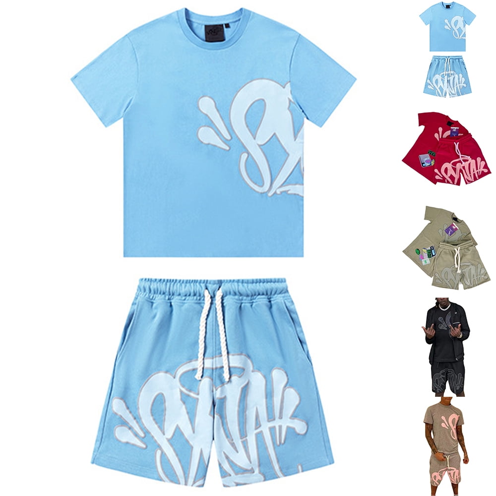 Syna World Men's T-shirt and Shorts Casual Fashion Summer with