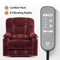 thumbnail image 3 of MCombo Oversized Dual Motor Power Lift Recliner with 27.2'' Extra Wide Seat for Big Tall Elderly, Fabric R7688 (Burgundy, Large-Wide), 3 of 11