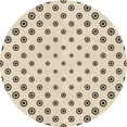 thumbnail image 1 of Ahgly Company Machine Washable Indoor Round Transitional Moccasin Beige Area Rugs, 4' Round, 1 of 7