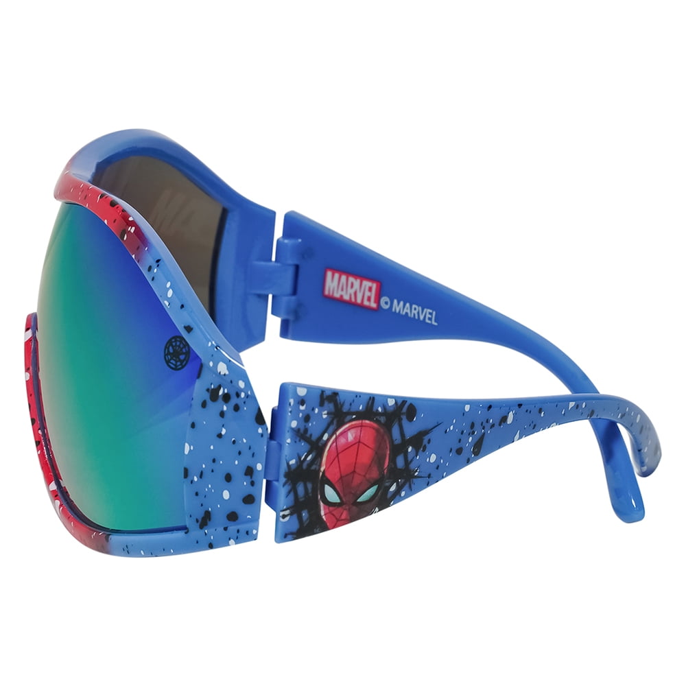 Spiderman Red and Blue Splatter Sports Wrap Sunglasses