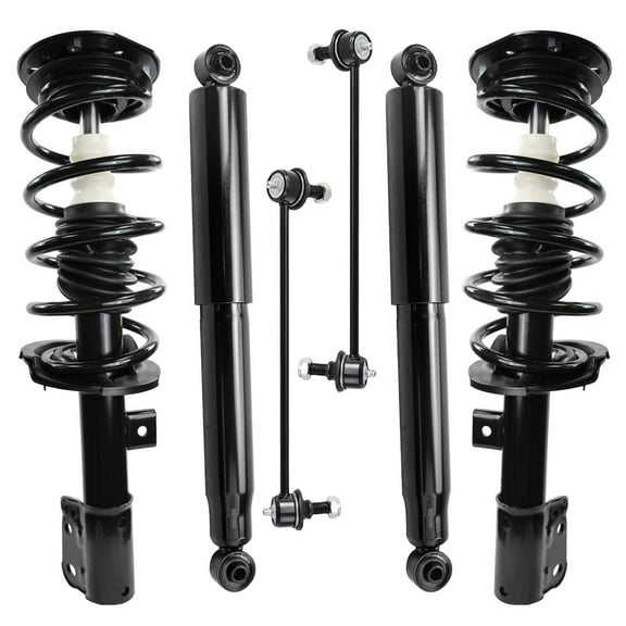 Detroit Axle - FWD 6pc Struts Shocks Kit for 2012 2013Chevrolet Captiva Sport [2.4L], 2 Complete Front Struts with Coil Spring 2 Front Sway Bar End Links 2 Rear Shock Absorbers Replacement Suspension