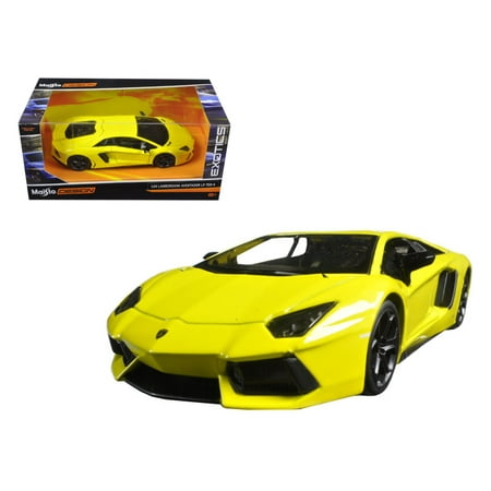 Lamborghini Aventador LP 700-4 Yellow Exotics 1-24 Diecast Model Car by
