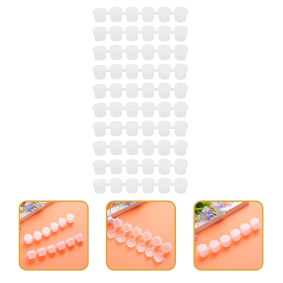 KONTONTY 10Pcs Plastic Empty Paint Cup Pots White Paint Storage Containers for Painting Projects