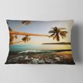 thumbnail image 2 of Designart 12" x 20" Blue Polyester Throw Pillow, 2 of 5