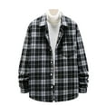 thumbnail image 6 of FAFWYP Mens Button Down Shirts Long Sleeve Casual Plaid Flannel Shirt Plaid Shacket Jacket with Pockets, 6 of 6