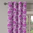 thumbnail image 2 of Ambesonne Purple Grommet Curtain, Nature Inspired Flora, 50" x 120", Purple Lilac Dark Purple, 2 of 6