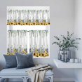thumbnail image 6 of 3 Piece Kitchen Curtains and Valances Set Eucalyptus Leaves Cafe Curtains 36 Inch Length Yellow Sunflower Lavender Farmhouse Valance & Tier Curtain for Living Room Bedroom Window 54"x18"+27"x36"*2, 6 of 6