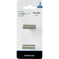 thumbnail image 6 of Mainstays Simple Round 1-1/4 in. (32 mm) Stainless Steel Cabinet Bar Knob (2-Pack), 6 of 7