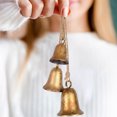 thumbnail image 5 of Bxaolu Christmas Vintage Bells Ornaments, Set of 3 Metal Hanging Bells Christmas Tree Ornament for DIY Crafts, 5 of 8