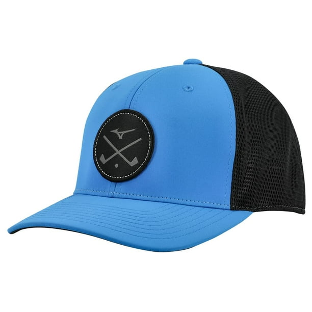 Gorra Mizuno Golf con Clubes Cruzados y Respaldo de Malla, Azul Perla