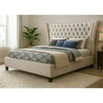 thumbnail image 2 of Lexis King Bed Upholstered in Beige Fabric, 2 of 3