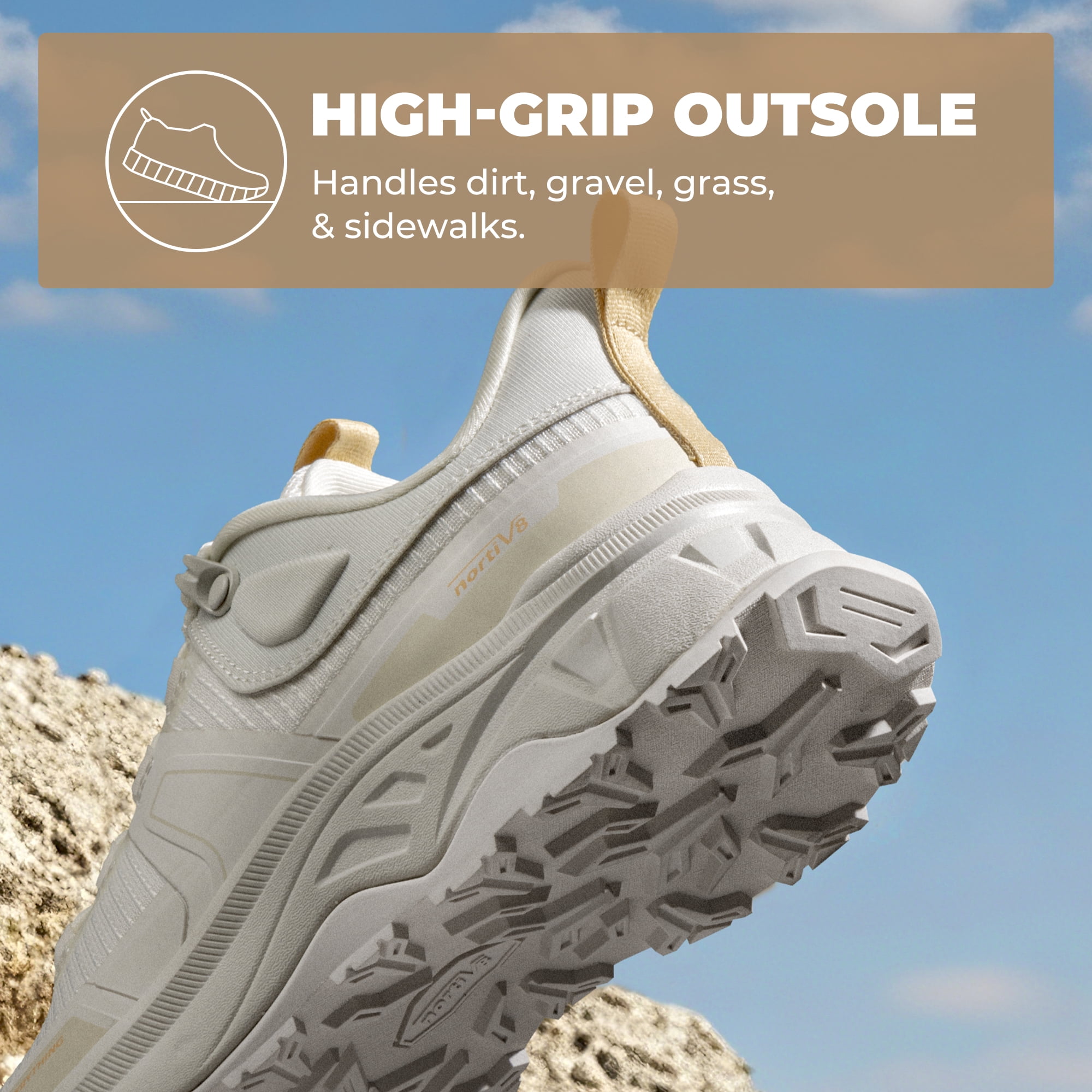 NORTIV 8 Women's Lightweight Hiking Shoes Quick Laces Outdoors Sneakers