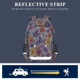 thumbnail image 5 of FORMRS Unisex School Backpack 17" Student Travel Bag with Laptop Compartment, Colorful Flowers Pattern, 5 of 7
