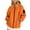 Orange, variant on Hueook Quilted Jackets for Women Solid Color Rain Jacket Outdoor Hooded Windproof Loose with Pocket Coat Gray 2X