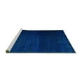 thumbnail image 2 of Ahgly Company Machine Washable Indoor Round Abstract Turquoise Blue Modern Area Rugs, 7' Round, 2 of 4