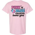 thumbnail image 3 of Inktastic Pink or Blue Grandpa Loves You T-Shirt, 3 of 5