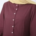 thumbnail image 4 of Felwors Robe Décontractée Unie pour Femmes Col en V à Boutons Manches Longues Robe Longue Ample, 4 of 9