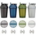 thumbnail image 3 of Hydra Cup OG 4 Pack 20 oz Small Shaker Bottles for Protein Mixes, Shaker Cups with Ball Blender Whisk, Travel To Go, BPA Free (Multicolor Set), 3 of 5