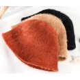 thumbnail image 4 of LinYooLi Winter Women Warm Soft Fisherman Cap Wool Solid Thick Bucket Hat, 4 of 5