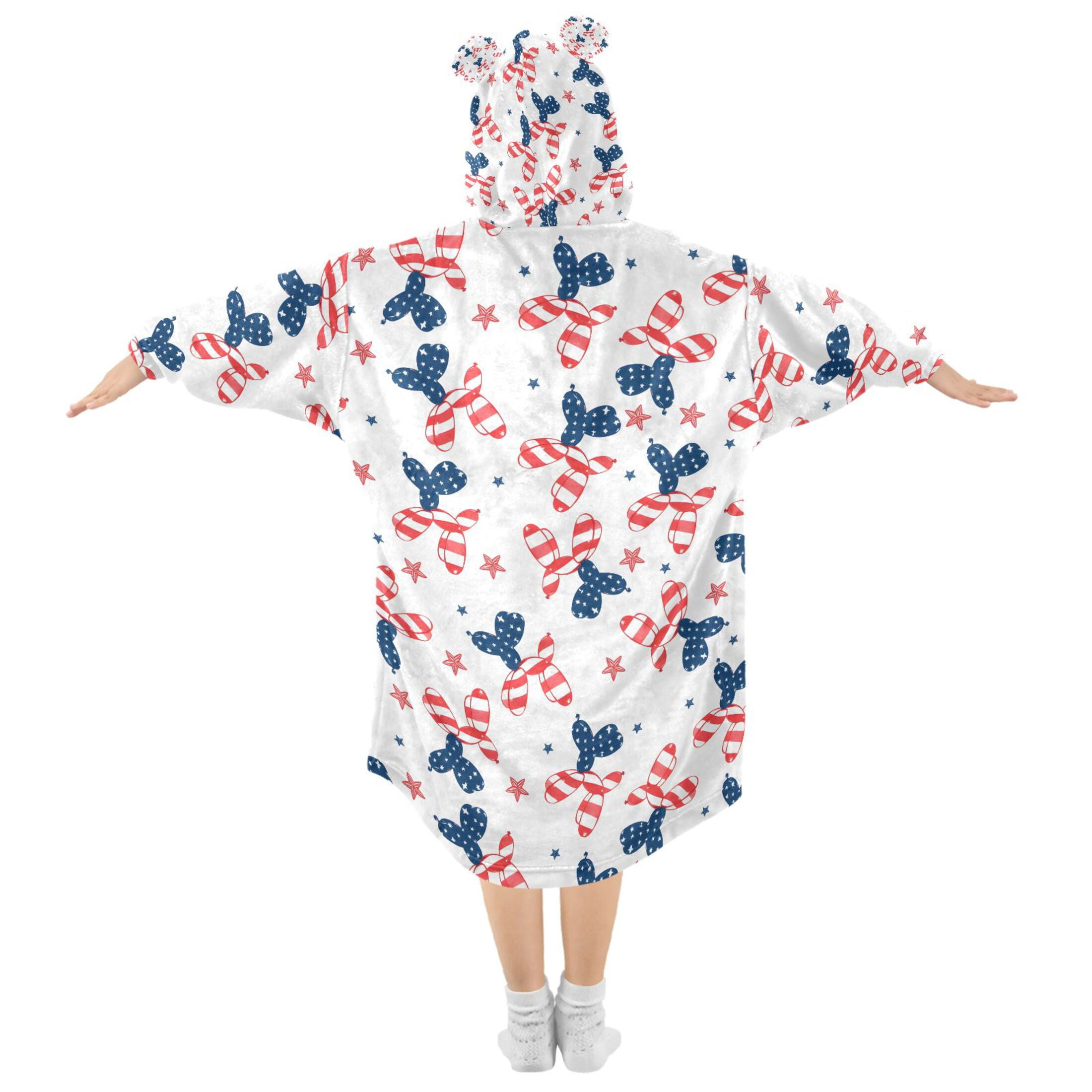 joogoo Blanket Hoodie for Balloon Dogs Oversize Sweatshirt 3-14 YR L