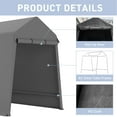 thumbnail image 2 of Unité de Rangement Extérieure – Abri d'Auto Portable Imperméable et Robuste – Portes à Glissière Enroulables et Évents – Résistant aux UV – pour Motocyclette, VTT, Vélo, Tondeuse à Gazon et Outils de Jardin - Gris, 7x12 Pi, 2 of 6