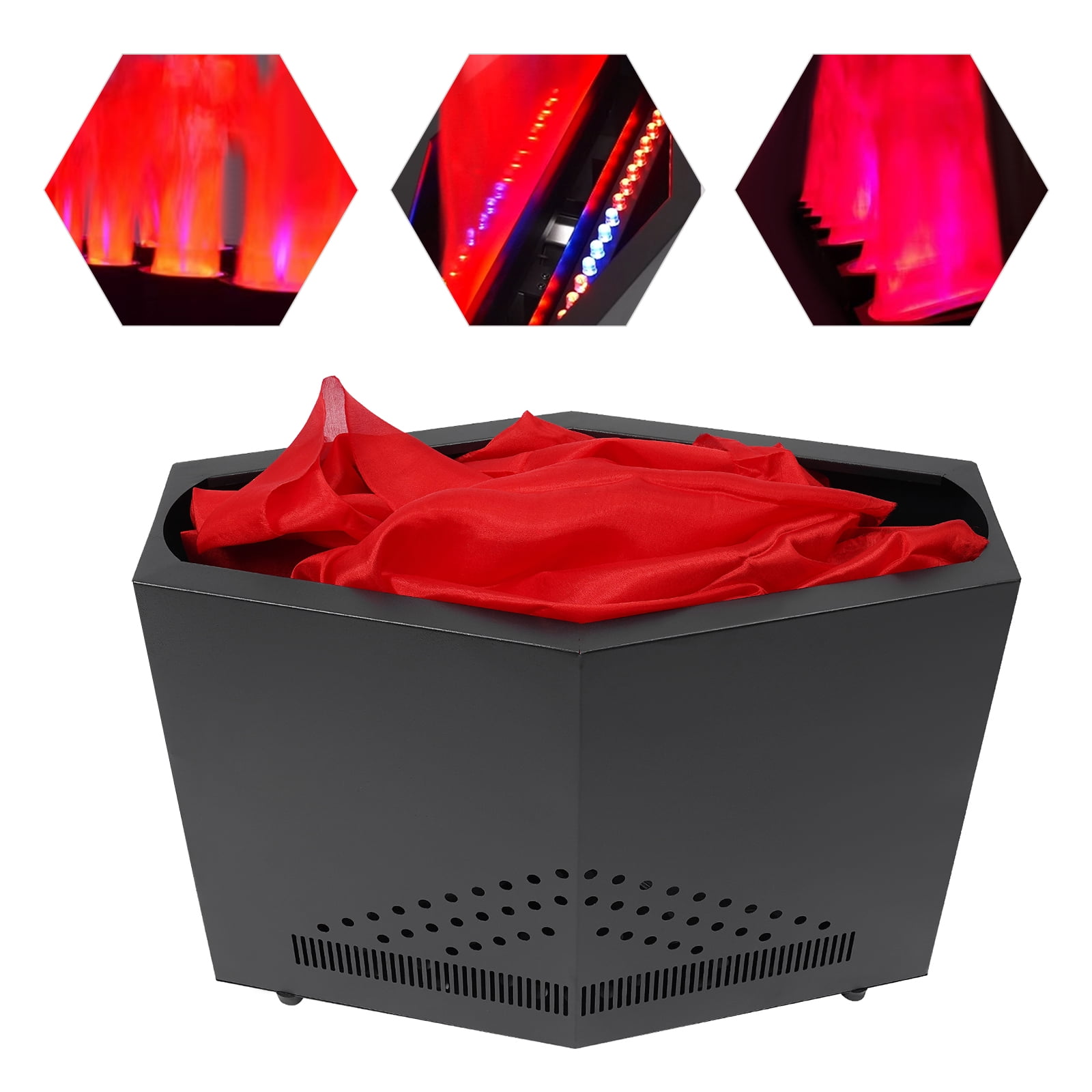 Wildnix Stage Lights with Red Flame Illusion, 36 LED Beads, Copper Turbine Blowers, Safe, Reusable, and Easy Installation for Party and Stage Use