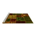thumbnail image 2 of Ahgly Company Machine Washable Indoor Rectangle Patchwork Yellow Transitional Area Rugs, 5' x 7', 2 of 4