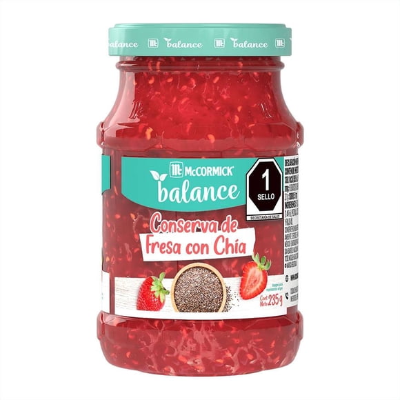 Conserva McCormick balance fresa con chía 235 g