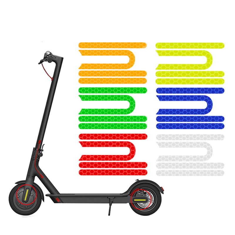 Xiaomi M365 Pro Reflective PVC Stickers Red Electric Scooter Front Rear Wheel 