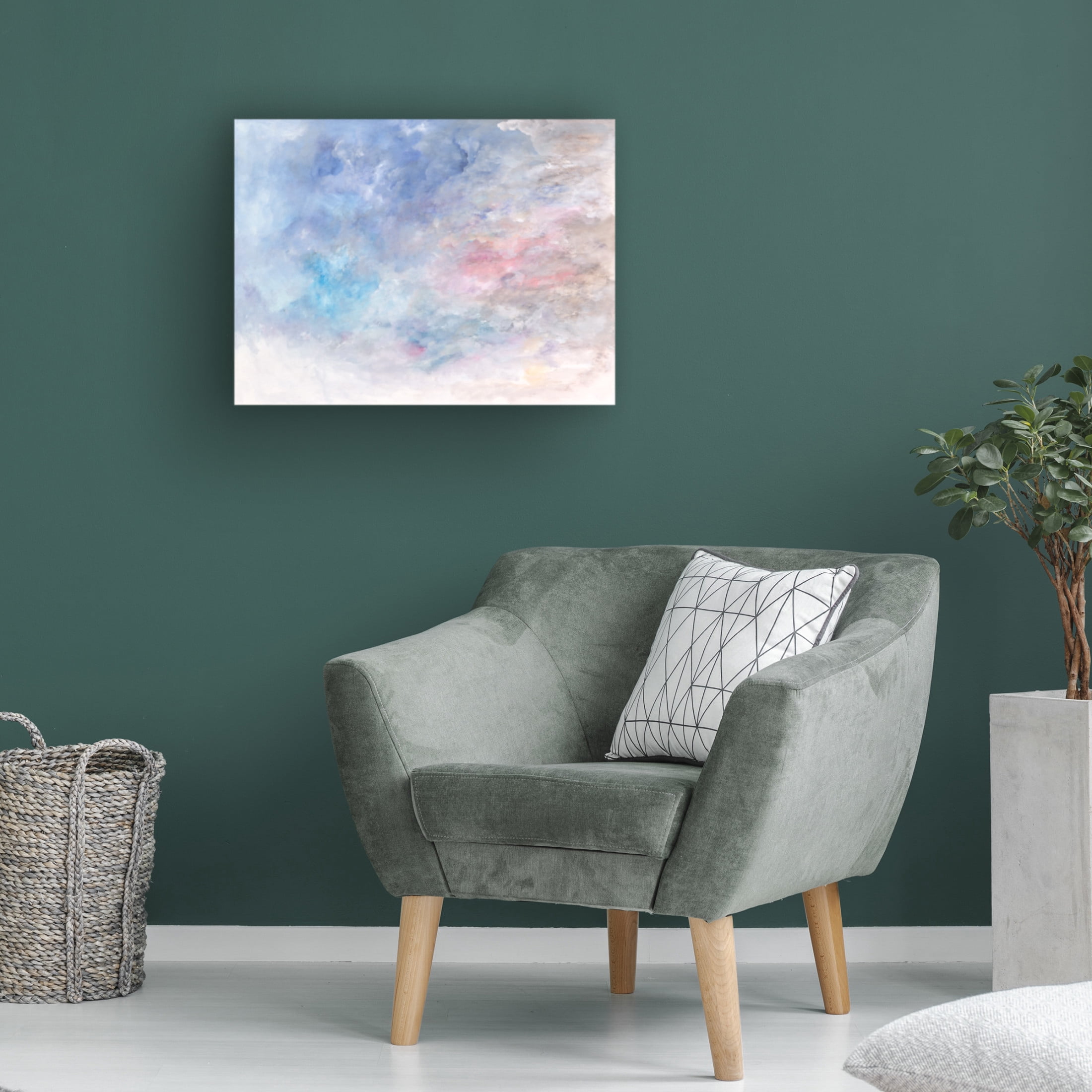 Canvas Wall Art - Ellen Kossoff 'Clouds In Pastel' Wall Art for Living Room, Bedroom, or Office Décor by Trademark Fine Art - 32 x 24 Inches