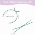 thumbnail image 3 of 10Pcs 10 Colors Adjustable Slider Bracelets Cotton Cord Chain Link Bracelets 22cm with Brass Findings for Jewelry Making Gift for Women Colorful, 3 of 9