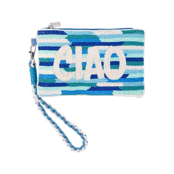 No Boundaries Women's Beaded Wristlet, Blue Ciao