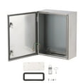 thumbnail image 1 of GloryStar Boîtier Électrique en Acier Inoxydable IP65, Boîtier de Jonction Étanche et Résistant aux Intempéries de Qualité 304 pour Installation Intérieure Ou Extérieure, Inclut Support Mural et Plaque de Montage, 1 of 8