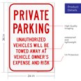 thumbnail image 3 of Private Parking No Parking Sign, 24x36 Corrugated Plastic, 3 of 7