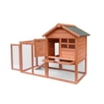thumbnail image 5 of SYTHERS 48" Rabbit Hutch Outdoor Indoor Small Animals Pet House 2 Story Chicken Coop Guinea Pig Cage, 5 of 7