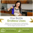 thumbnail image 3 of Couronne Co. Embossed Recycled Glass Cooking Oil Bottle with Pour Spout, Olive Oil Dispenser Bottle for Kitchen - Cobalt Blue, 3 of 8