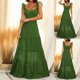 thumbnail image 2 of Moda mujer elegante sexy casual sin mangas honda correa color puro vestido largo Pompotops ghjkhdj1171, 2 of 8