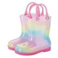 thumbnail image 2 of Wancir Toddler-Kids Waterproof Light Up Rain Boots Patterns and Glitter Boots with Handles for Boys and Girls, 2 of 4