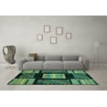 thumbnail image 3 of Ahgly Company Indoor Rectangle Abstract Turquoise Blue Modern Area Rugs, 3' x 5', 3 of 4