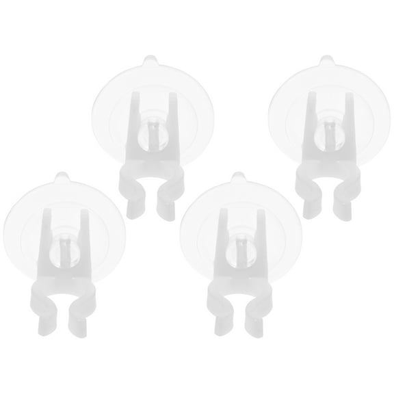 Hemoton 4pcs Window Candle Holders Suction Cups Xmas Candlestick Holder Candle Clips For Electric Candle Lights Christmas Window Decorations