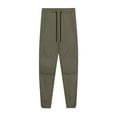 thumbnail image 6 of WREESH Men's Sweatpants Fashion Drawstring Elastic Waist Multi-Pocket Casual Length Pants Olive Green, 6 of 6
