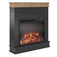 thumbnail image 1 of Ameriwood Home Mateo Fireplace with Mantel, Ivory Oak with Rustic Mantel, 1 of 9