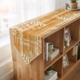 thumbnail image 4 of Vintage Terracotta Orange Table Runner Linen Burlap Table Runner 72 Inches Long Farmhouse Florals Leaf Coastal Home Dresser Scarves for Kitchen Island Coffee Dining Room Party Holiday Decor 14"x72", 4 of 8
