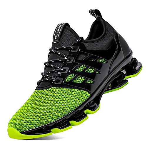 Walking Shoes for Men Tennis Shoes Size 8.5 Green mesh Breathable Runner Cross Stylish Sport Running Athletic Jogging Trainers