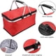 thumbnail image 2 of Picnic basket, foldable, insulated, black, blue, red, 2 of 5