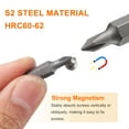 thumbnail image 4 of Uxcell 4pcs PH0/PH1/PH2/PH3 Punta de destornillador Phillips 1/4" Hex Shank 25mm/1" Longitud Magnética Bits de Cabeza Cruzada Hex S2 Acero Punta de destornillador, 4 of 7