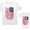 Dad White / Baby White, variant on 4th of July Outfit for Dad and Baby - Father & Child Patriotic Matching Set - Vintage USA Flag Shirts - Americana Clothing - Independence Day Celebration - Dad Black Medium / Baby Black 24M (18-24M)